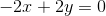 -2x+2y=0
