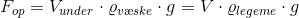 F_{op}=V_{under}\cdot \varrho _{v\ae ske}\cdot g=V\cdot \varrho _{legeme}\cdot g