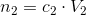 n_2=c_2\cdot V_2