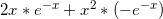 \small 2x*e^-^x+x^2*(-e^-^x)