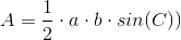A = \frac{1}{2}\cdot a\cdot b\cdot sin(C))