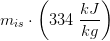 m_{is}\cdot \left ( 334\; \frac{kJ}{kg} \right )