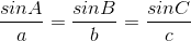 \frac{sinA}{a}=\frac{sinB}{b}=\frac{sinC}{c}