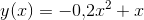 y(x)=-0{,}2x^2+x