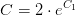 C=2\cdot e^{C_1}