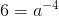 6=a^{-4}
