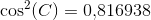 \cos^2(C)=0{,}816938