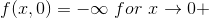 f(x,0)=-\infty \ for\ x\rightarrow 0+