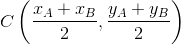 C\left(\frac{x_A+x_B}{2},\frac{y_A+y_B}{2} \right )
