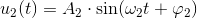 u_2(t)=A_2\cdot \sin(\omega _2t+\varphi _2)