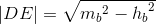 \left | DE \right |=\sqrt{{m_b}^2-{h_b}^2}