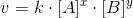 v=k\cdot [A]^x\cdot [B]^y