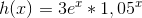 h(x)=3e^x * 1,05^x
