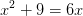 x^2+9=6x