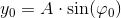 y_0=A\cdot \sin(\varphi _0)