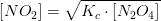 \left [ NO_2 \right ]=\sqrt{K_c\cdot \left [ N_2O_4 \right ]}