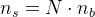 n_s=N\cdot n_b