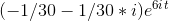 (-1/30-1/30*i)e^6^i^t