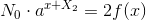 N_0\cdot a^{x+X_2}=2f(x)