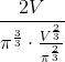 \frac{2V}{\pi ^{\frac{3}{3}}\cdot \frac{V^{\frac{2}{3}}}{\pi ^{\frac{2}{3}}}}