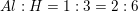 \small Al:H=1:3=2:6