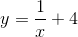 y=\frac{1}{x}+4