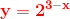 \mathbf{\color{Red} y= 2^{3-x}}