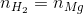n_{H_2}=n_{Mg}