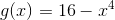 g(x) = 16-x^4