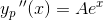 y_p{\, }''(x)=Ae^x