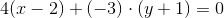 4(x-2)+(-3)\cdot (y+1)=0