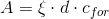 A=\xi \cdot d\cdot c_{for}