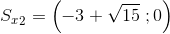 {S_x}_2=\left ( -3+\sqrt{15}\; ;0 \right )