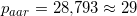\small p_{aar} =28{,}793\approx 29
