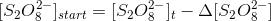 [S_2O_8^{2-}]_{start}=[S_2O_8^{2-}]_t - \Delta[S_2O_8^{2-}]