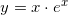 \small y=x\cdot e^x