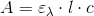 A=\varepsilon _\lambda \cdot l\cdot c