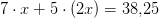 7\cdot x+5\cdot (2x)=38{,}25