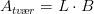 A_{tv\! \ae r}=L\cdot B
