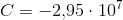 C=-2{,}95\cdot 10^{7}