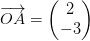 \overrightarrow{OA}=\begin{pmatrix} 2\\-3 \end{pmatrix}