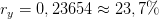 r_y=0,23654\approx 23,7\%