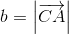 b=\left | \overrightarrow{CA} \right |