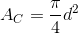 A_{C}= \frac{\pi}{4}d^{2}